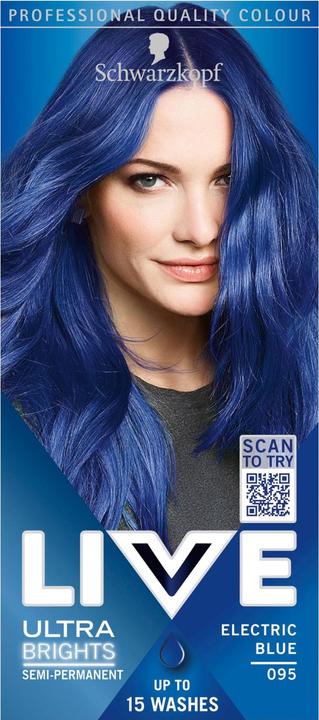 Actual product image Schwarzkopf Live Ultra Brights (95 Electric Blue)