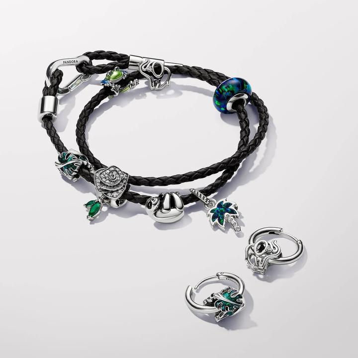 Immagine prodotto Pandora Moments - Bracciale doppio in pelle intrecciata marrone (38 cm)