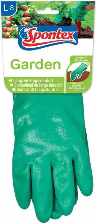 Spontex van katoen, coating: nitril, kleur: groen, maat: 8 (8)