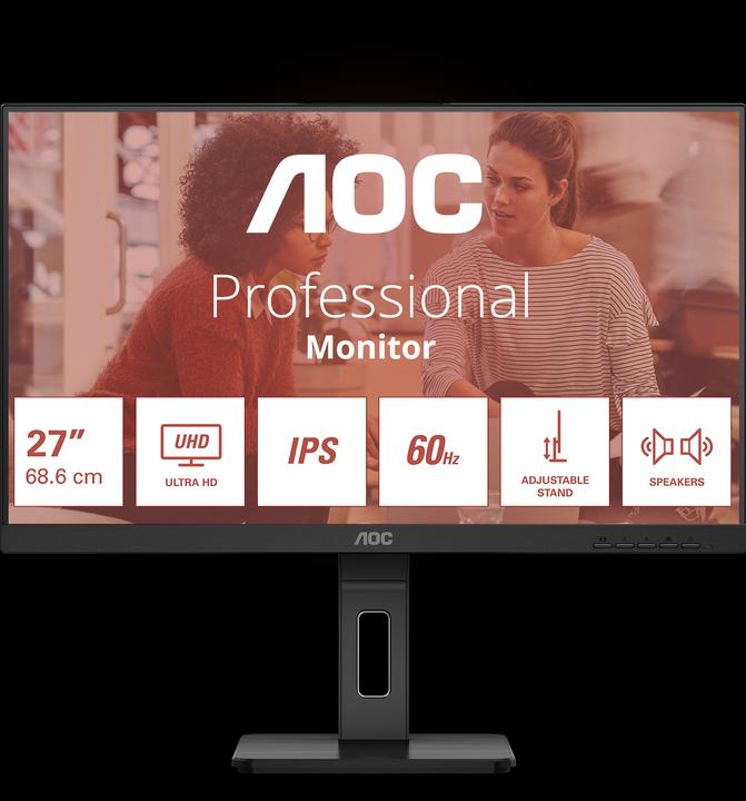 Image du produit AOC U27E3UF - Moniteur UHD 27 pouces, hauteur (3840 x 2160 pixels, 27")