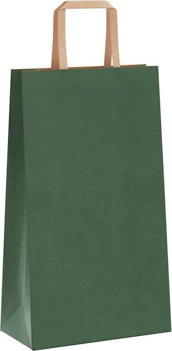 Immagine prodotto VidaXL Sacchetti di carta kraft 50 pezzi con maniglia verde 21x11x36 cm (Borsa da regalo, 50 x)