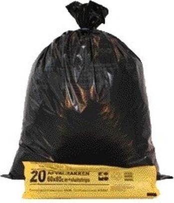 Actual product image Komo 60 litre bin liners black (20 x, 60 l)