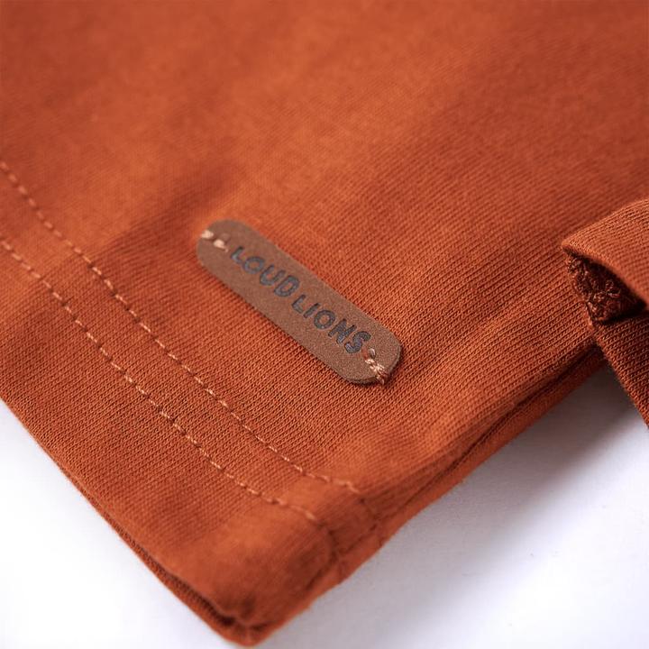 Immagine prodotto VidaXL Camicia da bambino a maniche lunghe arancione scuro 104,Materiale: 100 (104)