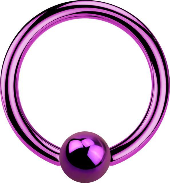Immagine prodotto Star Piercing Anello di chiusura a microsfera viola (senza ottone, Titanio G23)