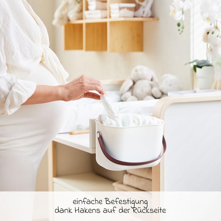 Actual product image Rotho Babydesign Wickeltisch-Organizer YUMA Mistletoe White