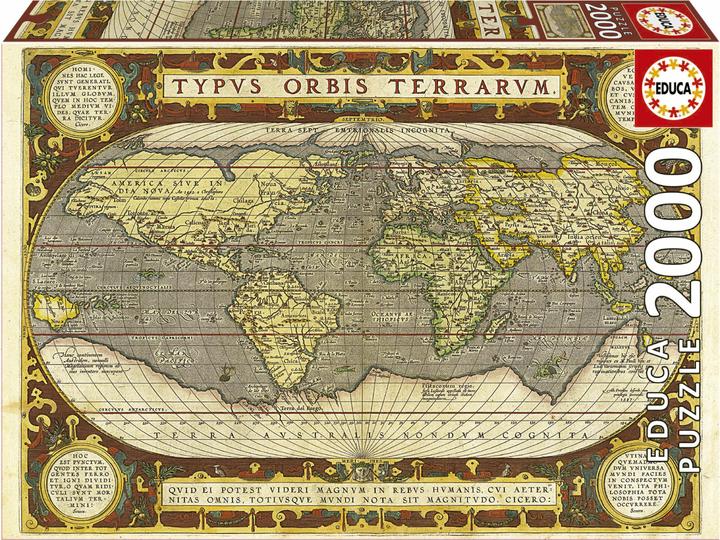Educa 19620 Puzzle 2000 Pz. Mappa del mondo (2000 pezzi)