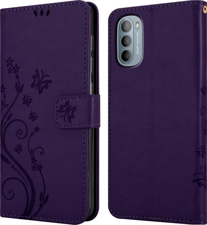Produktbild Cadorabo Flower Book Hülle (Motorola Moto G31, Motorola Moto G41)