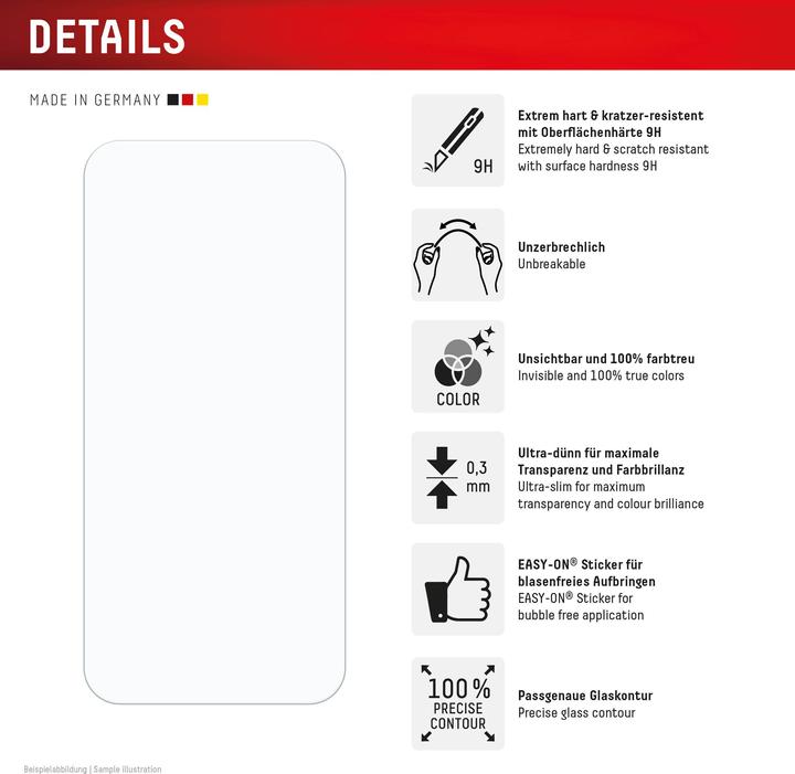 Nutritional values and ingredients Displex Smart Glass, Displayschutzfolie (1 Piece, Apple iPhone 16 Plus)