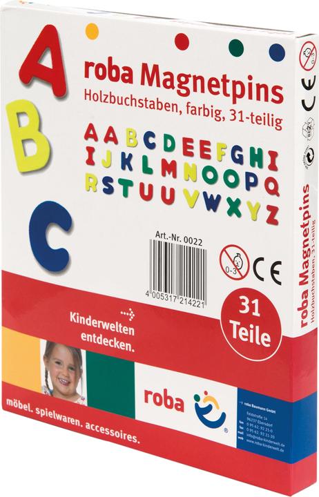Image du produit Roba lettres magnétiques en bois (31 x)