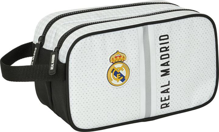 Produktbild Real Madrid CF Reise-Toilettentasche Real Madrid C.F. Weiss Grau Sportlich 26 x 15 x 12.5 cm