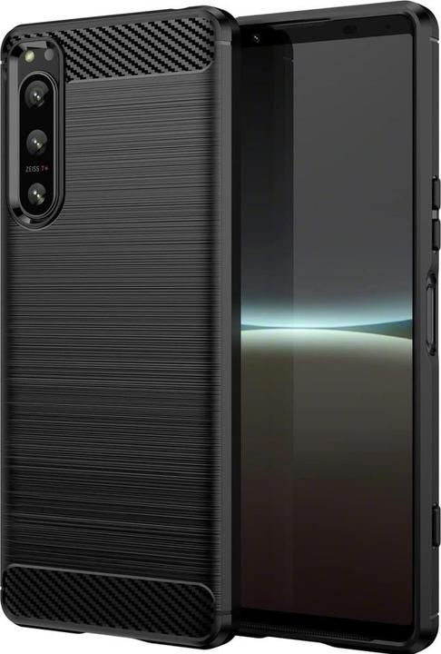 Actual product image Screenguard Sony Xperia 5 IV Cover Carbon Brushed Soft TPU (Sony Xperia 5 IV)