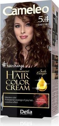 Produktbild Delia Cosmetics Cameleo Permanente Haarfarbe Creme Kastanie Intensive Farbe & Schutz 5 Öle + Omega Plus Säuren (5.4 Braun)