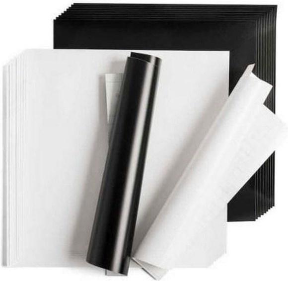 Actual product image Cricut Vinyl film starter set black / white 20 sheets