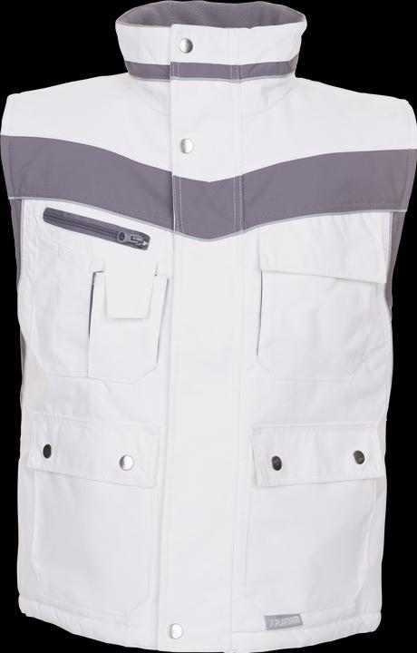 Planam uniseks wintergilet PLALINE wit, zink maat XS (XS)