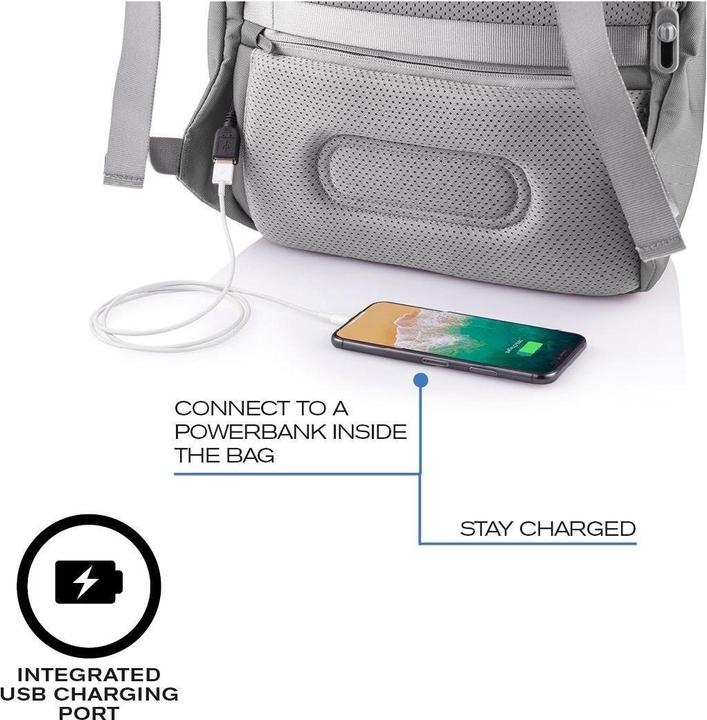 Image du produit XD Design XD-Design Bobby Soft Sac à dos Sac à dos décontracté Gris Polyéthylène téréphtalate (16 l)