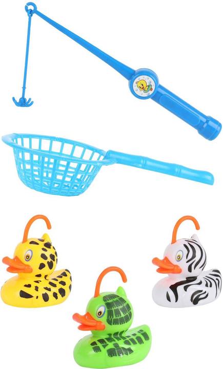 Immagine prodotto Toi-Toys Gioco di pesca con anatre canna da pesca 35 cm, rete, 3 anatre con magnete, da 3 anni