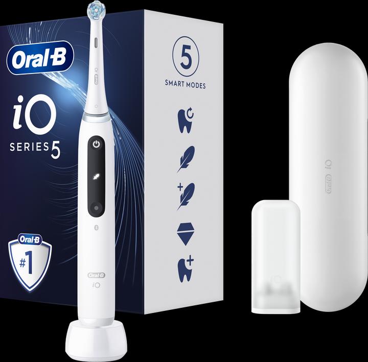 Produktbild Oral-B Electric Toothbrush iO5 Rechargeable, For adults, Number of brush heads included 1, Quite White, Num (Oszillierende Zahnbürste)