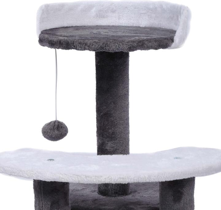 Produktbild Wiltec Kratzbaum 67cm Grau/Weiss Katzen Kletterbaum Katzenkratzbaum Katzenbaum (67 cm, Grau/Weiss)