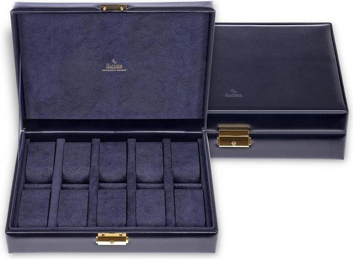 Sacher 2018.301.014023 - Uhrenetui für 10 Uhren acuro navy (Leder)