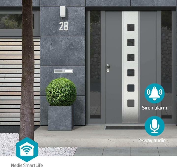 Actual product image Nedis SmartLife Outdoor Camera | Wi-Fi | Ambient Light | Full HD 1080p | IP65 | Cloud Storage (optionala (1920 x 1080 Pixels)