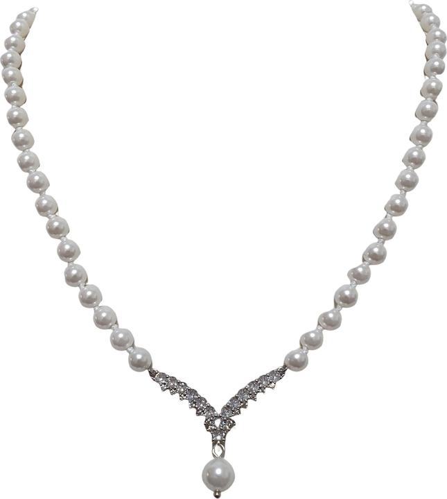 Image du produit L'Officiel Collana girocollo perla con centrale zirconi