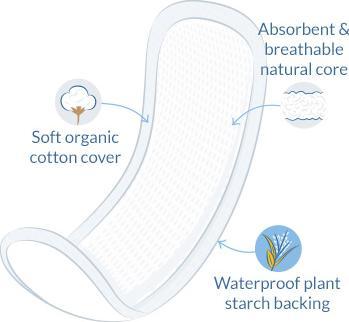 Actual product image Natracare Maxi (12 x, Sanitary pads)