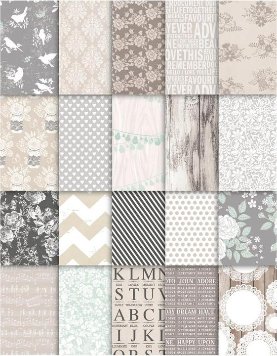Immagine prodotto I Am Creative Set di carta da sposa (120 g/m², 40 x)