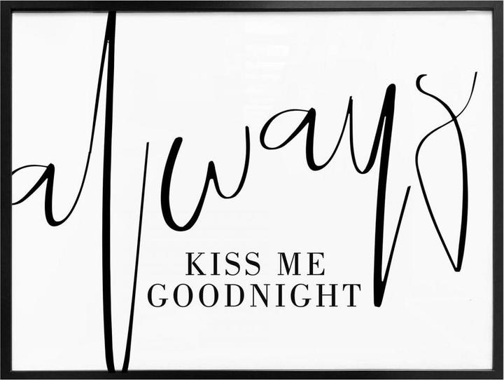 Image du produit Trenddeko Embrasse-moi toujours pour me dire bonne nuit (40 x 30 cm)