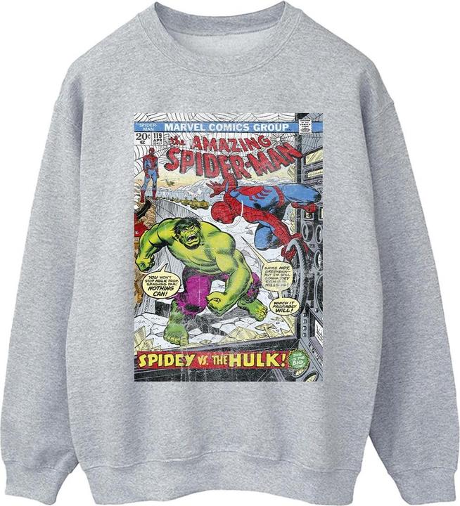 Actual product image Mens Spider-Man VS Hulk Cover Sweatshirt (L)