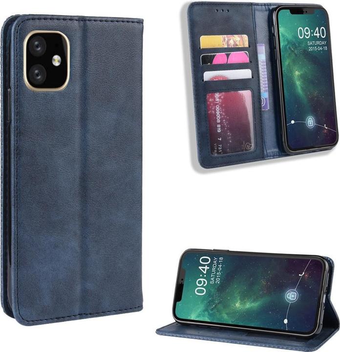 Actual product image Cover-Discount iPhone 12 / 12 Pro - Stand Flip Case Cover dark blue (Apple iPhone 12 Pro, Apple iPhone 12)