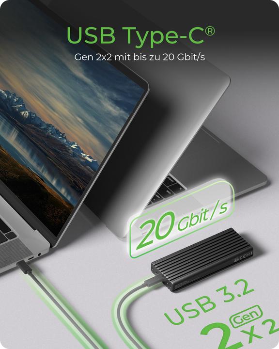 Actual product image Icy Box Externes Gehäuse IB-1917M-C32a M.2 (M.2 2280, M.2 2230, M.2 2260, M.2 2242)