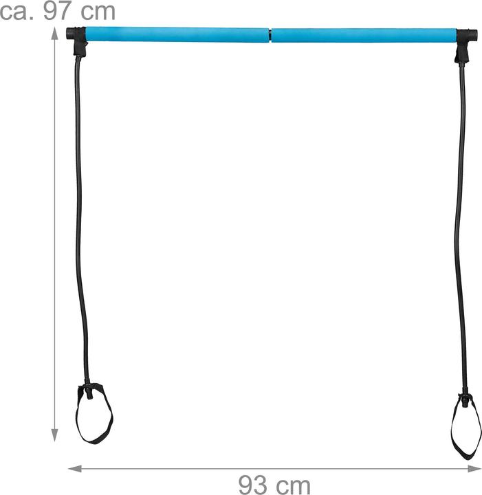 Produktbild Relaxdays Pilates-Stange + Widerstandsbänder (0.03 m)