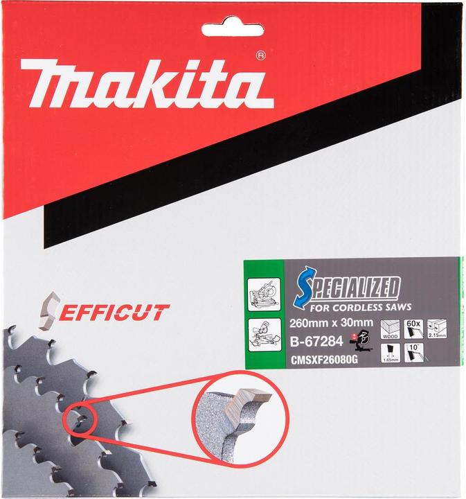 Actual product image Makita EFFICUT saw blade 260x30x60Z