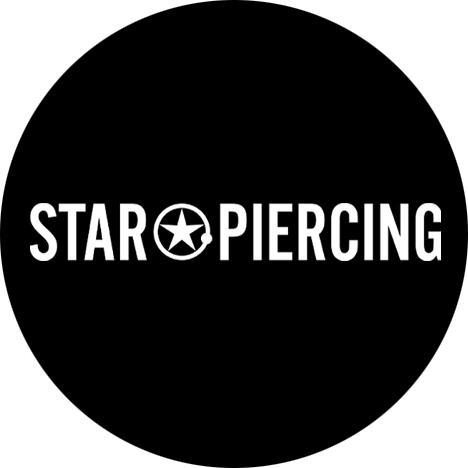 Star Piercing Aufkleber rund 50 mm (Outdoor) (ohne Messing, Kunststoff)