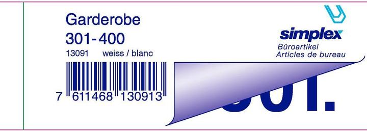 Actual product image Simplex Wardrobe blocks 301-400 white (100 x)