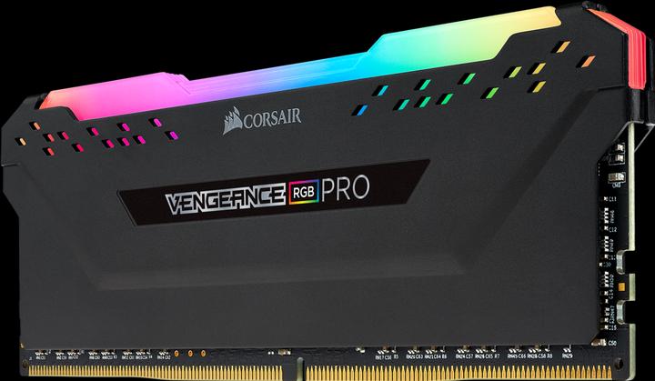 Actual product image Corsair DDR4, 3200MHz 8GB 1x8GB Dimm, Unbuffered, 16-20-20-38, XMP 2.0, VENGEANCE RGB PRO Black Heatspreader (1 x 8GB, 3200 MHz, DDR4-RAM, DIMM)