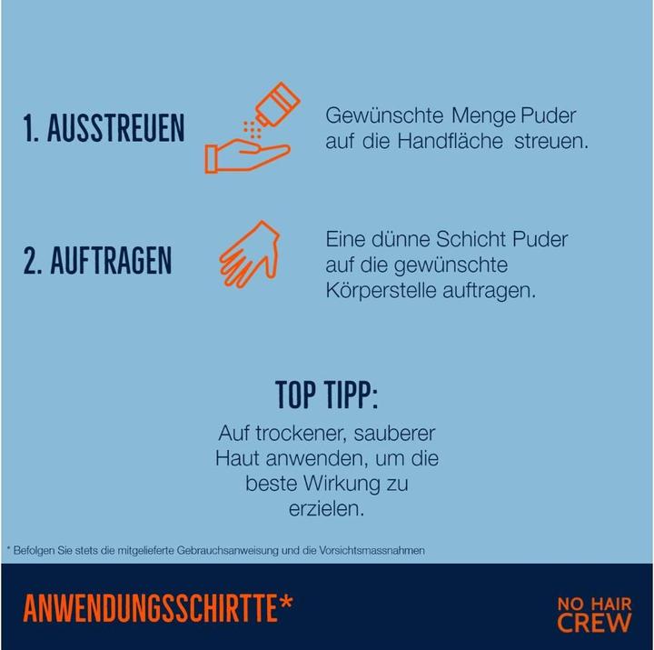 Nährwerte und Zutaten No Hair Crew Intimate Dry & Fresh