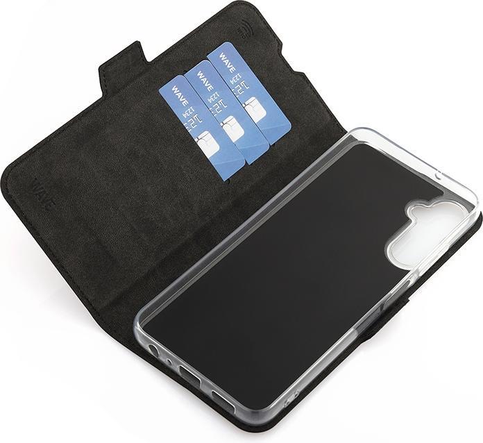 Produktbild Wave BookCase -suojakuori, Samsung Galaxy A05s, musta (Samsung Galaxy A05s)