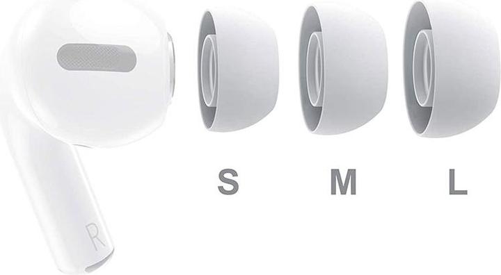 Image du produit Apfelkiste Airpods Pro Silikon Ohrpolster Rutschfeste Eartips Gr. S/M/L - Weiss (AirPods Pro)