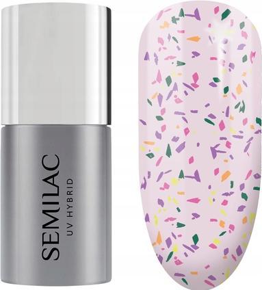 Semilac UV-Nagellack Top No Wipe Matte Violet Galaxy 7ml (T27 Matte Violet Galaxy, Top Coat)