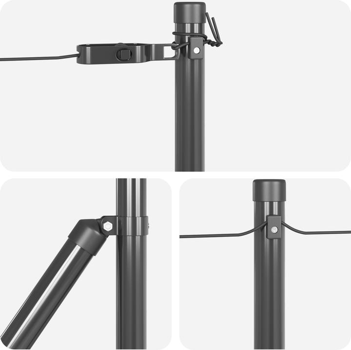 Immagine prodotto VidaXL Set di paletti per recinzione 7 pezzi in cemento grigio 3,2 x 3,2 x 50 cm Durevole