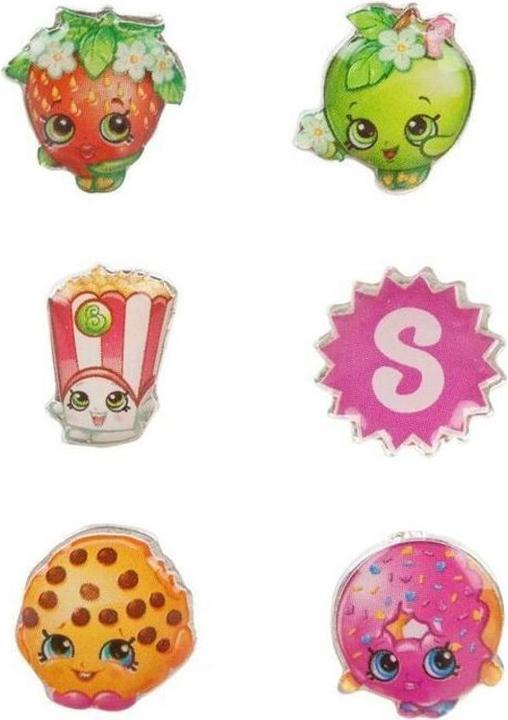 Image du produit Shopkins Figurines de filles Set de 6 boucles d'oreilles en métal (Matériau 100% synthétique)