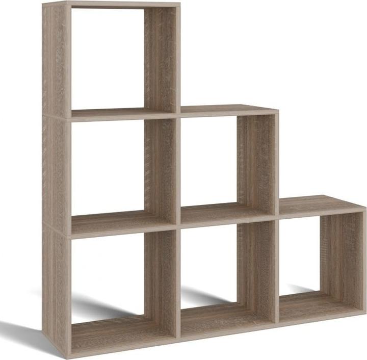 Produktbild Topeshop STEP SONOMA 3X3 Bücherregal für Wohnzimmer (115 x 38 x 115 cm)