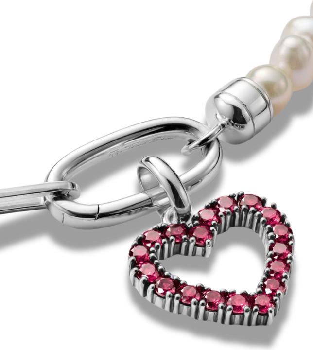 Produktbild Thomas Sabo Charm-Anhänger Herz mit roten Steinen Connect Silber (Sterling Silber)