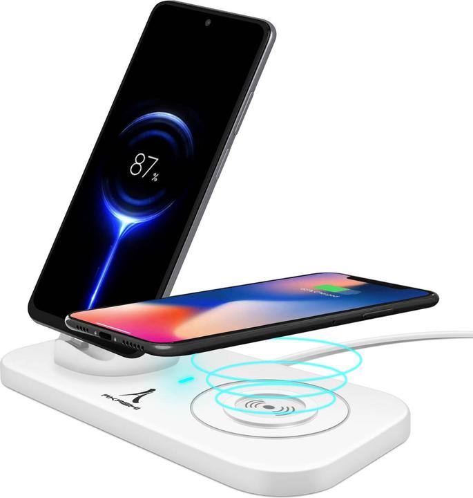 Actual product image Akashi USB-C / Lightning / Micro-USB / QI 4-in-1 charging station (10 W)