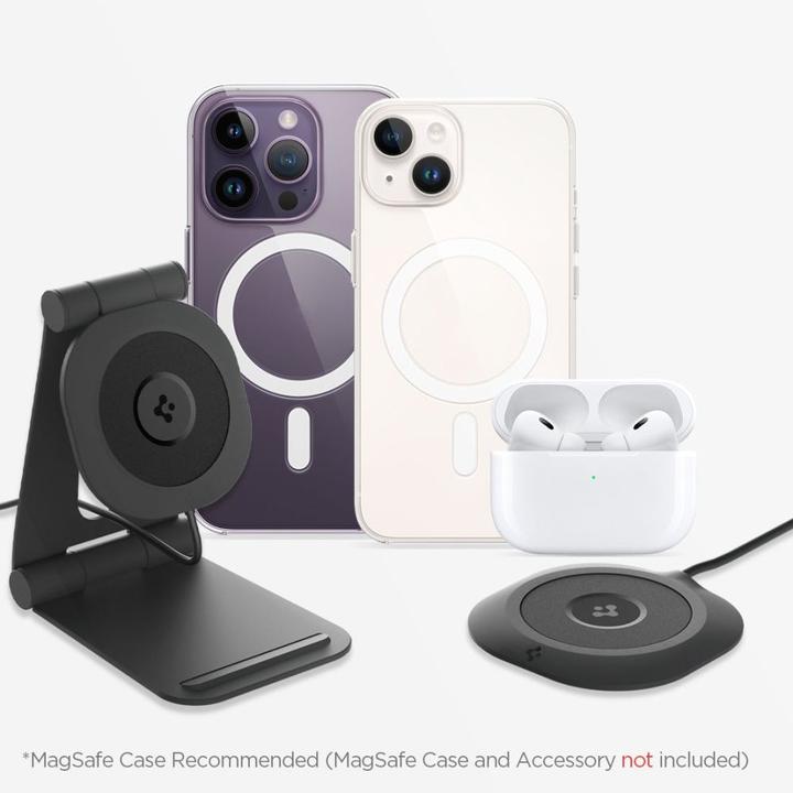 Actual product image Spigen Pf2101 Arcfield Magnetic Magsafe Wireless Charger Black (9 W)