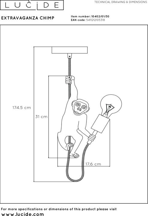 Actual product image Lucide Extravaganza Chimp (E27)