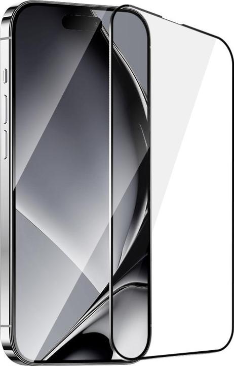 Produktbild OEM Gehärteter Glas-Metallrahmen für iPhone 16 Pro 6,3" schwarzer Rahmen (1 Stück, Apple iPhone 16 Pro)