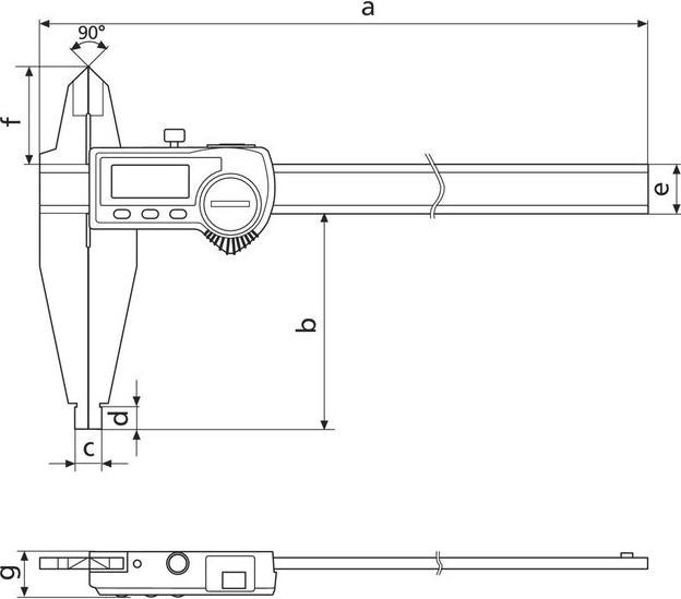 Immagine prodotto Mahr 18 EWR Calibro digitale 300 mm/12 pollici con tagliente 31181703 (9 cm)