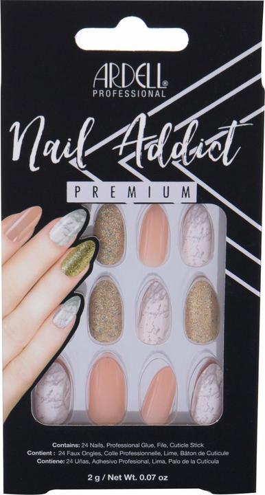 Ardell Nail Addict - Nail Addict Pink Marble & Gold (Nagelutensil, Pink Marble & Gold)